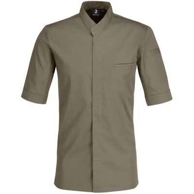JOBELINE Herren Kochjacke Marco Kurzarm; Kleidergröße 58; taupe JOBELINE Herren Kochjacke Marco Kurzarm; Kleidergröße 58; taupe