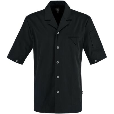 JOBELINE Herren Kochjacke Joel Kurzarm; Kleidergröße 58; schwarz JOBELINE Herren Kochjacke Joel Kurzarm; Kleidergröße 58; schwarz