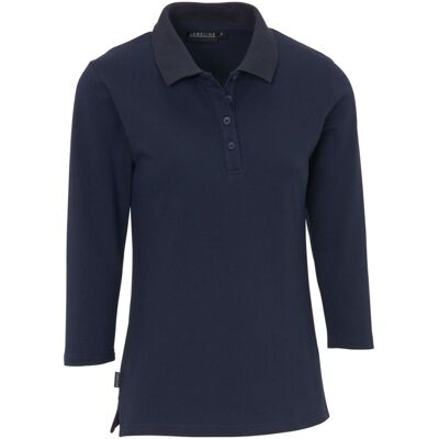 JOBELINE Damen-Polo Cato dreiviertelarm; Kleidergröße 2XL; navy JOBELINE Damen-Polo Cato dreiviertelarm; Kleidergröße 2XL; navy