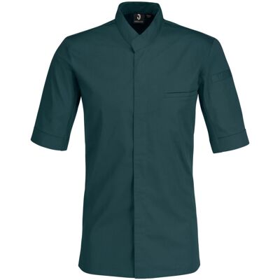 JOBELINE Herren Kochjacke Marco Kurzarm; Kleidergröße 58; petrolgrün JOBELINE Herren Kochjacke Marco Kurzarm; Kleidergröße 58; petrolgrün