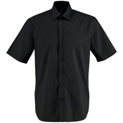 JOBELINE Herren Hemd Porter Kurzarm; Kleidergröße 39/40; schwarz JOBELINE Herren Hemd Porter Kurzarm; Kleidergröße 39/40; schwarz