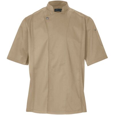 JOBELINE Herren Kochjacke Carter Kurzarm; Kleidergröße 66; sand JOBELINE Herren Kochjacke Carter Kurzarm; Kleidergröße 66; sand