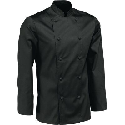 PULSIVA Herrenkochjacke Paolo Langarm; Kleidergröße 46; schwarz PULSIVA Herrenkochjacke Paolo Langarm; Kleidergröße 46; schwarz