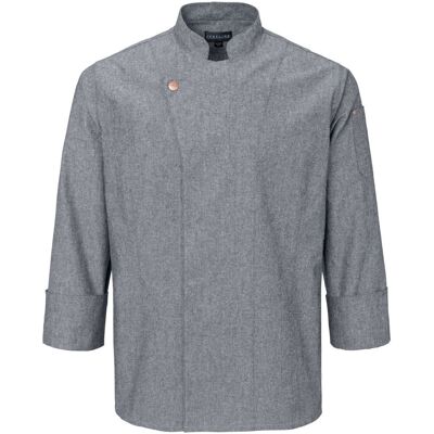 JOBELINE Herrenkochjacke Scott Langarm Chambray; Kleidergröße 44; grau JOBELINE Herrenkochjacke Scott Langarm Chambray; Kleidergröße 44; grau