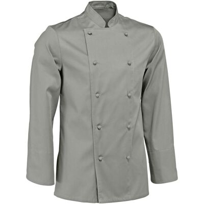 PULSIVA Herrenkochjacke Paolo Langarm; Kleidergröße 54; hellgrau PULSIVA Herrenkochjacke Paolo Langarm; Kleidergröße 54; hellgrau