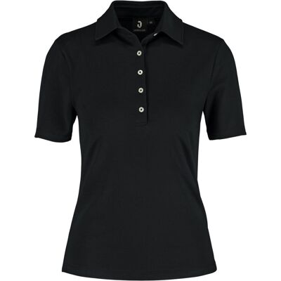 JOBELINE Damen Poloshirt Malme Kurzarm; Kleidergröße 2XL; schwarz JOBELINE Damen Poloshirt Malme Kurzarm; Kleidergröße 2XL; schwarz