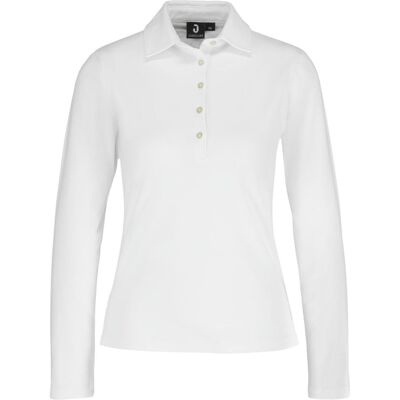 JOBELINE Damen Poloshirt Malme Langarm; Kleidergröße M; weiß JOBELINE Damen Poloshirt Malme Langarm; Kleidergröße M; weiß