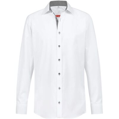 GREIFF Herren-Hemd 1/1 RF Modern 37.5; Kleidergröße 36; weiß/grau GREIFF Herren-Hemd 1/1 RF Modern 37.5; Kleidergröße 36; weiß/grau