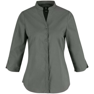 JOBELINE Damen Bluse Lani Dreiviertelarm; Kleidergröße 42; dunkelgrau JOBELINE Damen Bluse Lani Dreiviertelarm; Kleidergröße 42; dunkelgrau