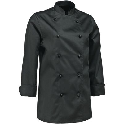 PULSIVA Damenkochjacke Pauline Langarm; Kleidergröße 34; schwarz PULSIVA Damenkochjacke Pauline Langarm; Kleidergröße 34; schwarz