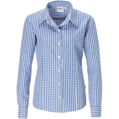 PULSIVA Damenbluse Marie Langarm; Kleidergröße 42; blau/weiß PULSIVA Damenbluse Marie Langarm; Kleidergröße 42; blau/weiß