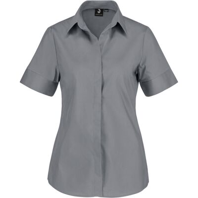 JOBELINE Damen Bluse Fiore Kurzarm; Kleidergröße 44; grau JOBELINE Damen Bluse Fiore Kurzarm; Kleidergröße 44; grau