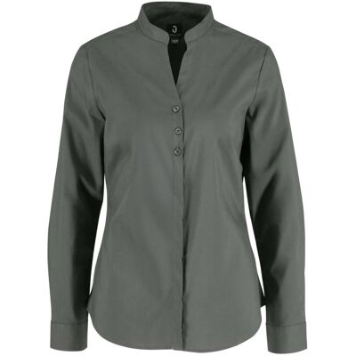 JOBELINE Damen Bluse Lani Langarm; Kleidergröße 42; dunkelgrau JOBELINE Damen Bluse Lani Langarm; Kleidergröße 42; dunkelgrau