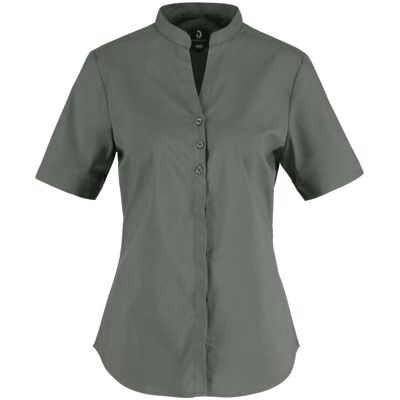 JOBELINE Damen Bluse Lani Kurzarm; Kleidergröße 40; dunkelgrau JOBELINE Damen Bluse Lani Kurzarm; Kleidergröße 40; dunkelgrau
