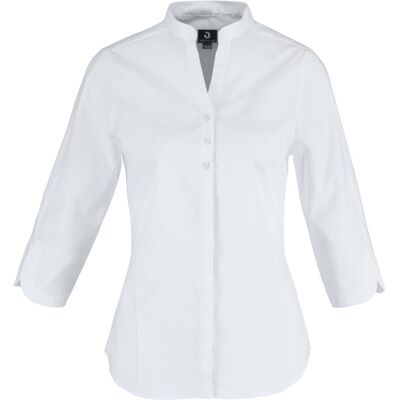 JOBELINE Damen Bluse Lani Dreiviertelarm; Kleidergröße 48; weiß JOBELINE Damen Bluse Lani Dreiviertelarm; Kleidergröße 48; weiß