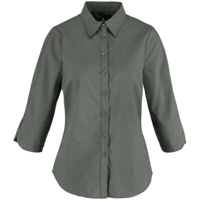 JOBELINE Damen Bluse Porter Dreiviertelarm; Kleidergröße 42; dunkelgrau JOBELINE Damen Bluse Porter Dreiviertelarm; Kleidergröße 42; dunkelgrau