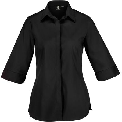 JOBELINE Damen Bluse Fiore Dreiviertelarm; Kleidergröße 42; schwarz JOBELINE Damen Bluse Fiore Dreiviertelarm; Kleidergröße 42; schwarz