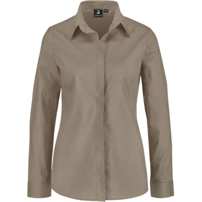JOBELINE Damen Bluse Fiore Langarm; Kleidergröße 42; taupe JOBELINE Damen Bluse Fiore Langarm; Kleidergröße 42; taupe