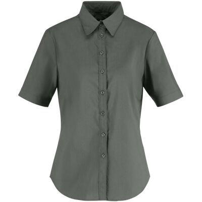 JOBELINE Damen Bluse Porter Kurzarm; Kleidergröße 42; dunkelgrau JOBELINE Damen Bluse Porter Kurzarm; Kleidergröße 42; dunkelgrau