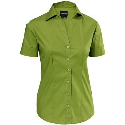 JOBELINE Damen Bluse Cecaria Kurzarm; Kleidergröße 42; moosgrün JOBELINE Damen Bluse Cecaria Kurzarm; Kleidergröße 42; moosgrün