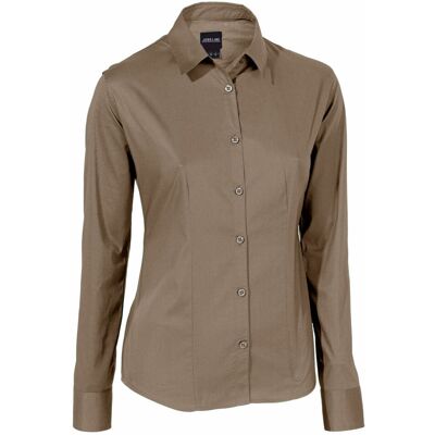 JOBELINE Damen Bluse Cecaria Langarm; Kleidergröße 44; taupe JOBELINE Damen Bluse Cecaria Langarm; Kleidergröße 44; taupe