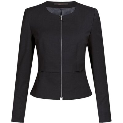 GREIFF Damen-Kurzblazer SF Modern 37.5 mit Reißverschluss; Kleidergröße 42; schwarz GREIFF Damen-Kurzblazer SF Modern 37.5 mit Reißverschluss; Kleidergröße 42; schwarz