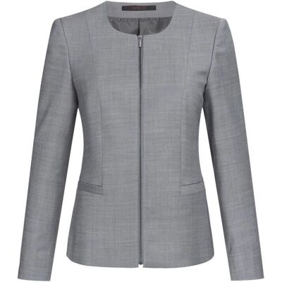 GREIFF Damen-Blazer RF Modern 37.5 Rundhalsausschnitt; Kleidergröße 42; hellgrau GREIFF Damen-Blazer RF Modern 37.5 Rundhalsausschnitt; Kleidergröße 42; hellgrau