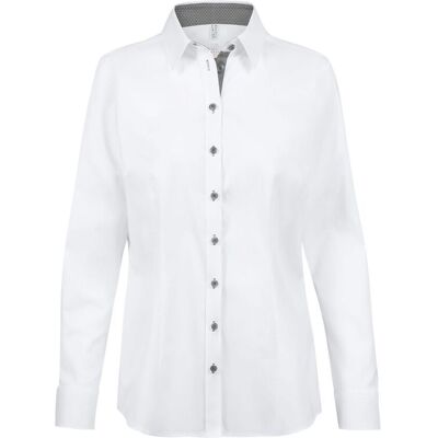 GREIFF Damen-Bluse 1/1 RF Modern 37.5; Kleidergröße 42; weiß/grau GREIFF Damen-Bluse 1/1 RF Modern 37.5; Kleidergröße 42; weiß/grau