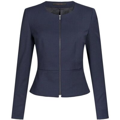 GREIFF Damen-Kurzblazer SF Modern 37.5 mit Reißverschluss; Kleidergröße 34; dunkelblau GREIFF Damen-Kurzblazer SF Modern 37.5 mit Reißverschluss; Kleidergröße 34; dunkelblau