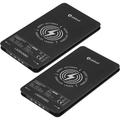 akkut 2 Stk. Powerbank ohne Ladekabel für FLEXIBLE BANK 8 Qi; schwarz; 2 Stück / Pack akkut 2 Stk. Powerbank ohne Ladekabel für FLEXIBLE BANK 8 Qi; schwarz; 2 Stück / Pack