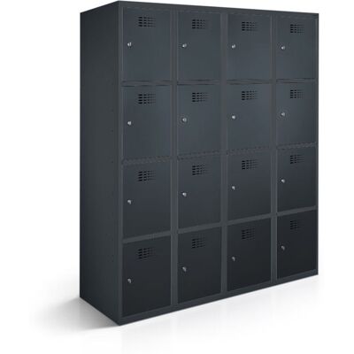 rotstahl Fächerschrank 16 Fächer mit anthrazitgrauem Korpus; 120x50x180 cm (BxTxH); anthrazit rotstahl Fächerschrank 16 Fächer mit anthrazitgrauem Korpus; 120x50x180 cm (BxTxH); anthrazit