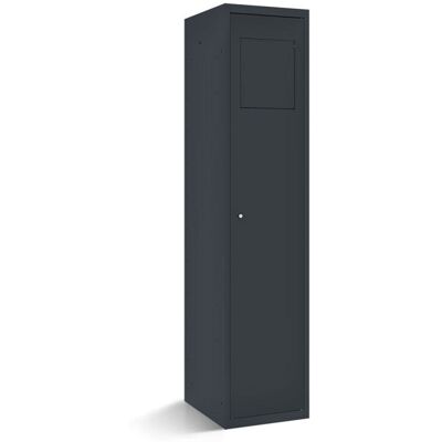 rotstahl Wäschesammelschrank mit Einwurfklappe mit anthrazitgrauem Korpus; 40x50x180 cm (BxTxH); anthrazit rotstahl Wäschesammelschrank mit Einwurfklappe mit anthrazitgrauem Korpus; 40x50x180 cm (BxTxH); anthrazit