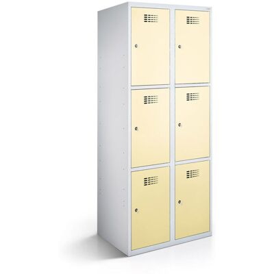 rotstahl Fächerschrank 6 Fächer mit lichtgrauem Korpus; 60x50x180 cm (BxTxH); elfenbein rotstahl Fächerschrank 6 Fächer mit lichtgrauem Korpus; 60x50x180 cm (BxTxH); elfenbein