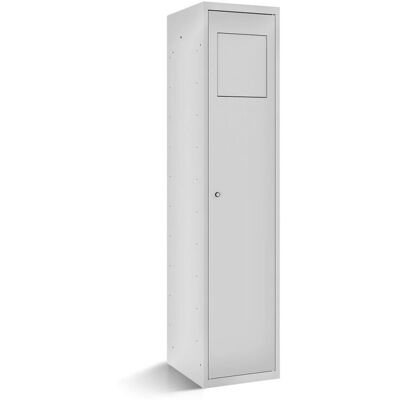 rotstahl Wäschesammelschrank mit Einwurfklappe mit lichtgrauem Korpus; 40x50x180 cm (BxTxH); hellgrau rotstahl Wäschesammelschrank mit Einwurfklappe mit lichtgrauem Korpus; 40x50x180 cm (BxTxH); hellgrau