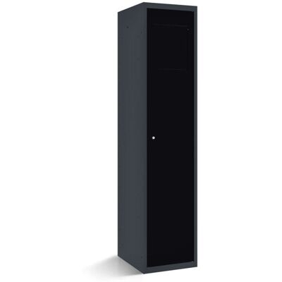 rotstahl Wäschesammelschrank mit Einwurfklappe mit anthrazitgrauem Korpus; 40x50x180 cm (BxTxH); schwarz rotstahl Wäschesammelschrank mit Einwurfklappe mit anthrazitgrauem Korpus; 40x50x180 cm (BxTxH); schwarz