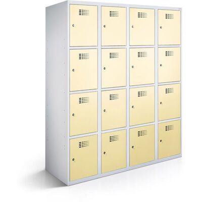 rotstahl Fächerschrank 16 Fächer mit lichtgrauem Korpus; 120x50x180 cm (BxTxH); elfenbein rotstahl Fächerschrank 16 Fächer mit lichtgrauem Korpus; 120x50x180 cm (BxTxH); elfenbein