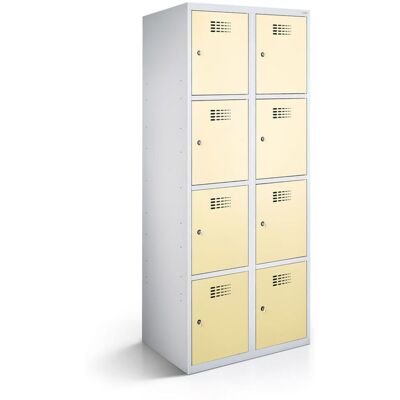 rotstahl Fächerschrank 8 Fächer mit lichtgrauem Korpus; 80x50x180 cm (BxTxH); elfenbein rotstahl Fächerschrank 8 Fächer mit lichtgrauem Korpus; 80x50x180 cm (BxTxH); elfenbein