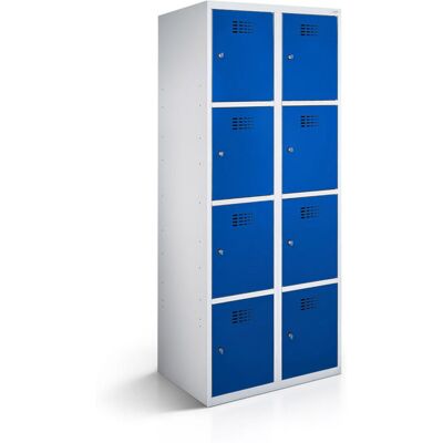 rotstahl Fächerschrank 8 Fächer mit lichtgrauem Korpus; 60x50x180 cm (BxTxH); dunkelblau rotstahl Fächerschrank 8 Fächer mit lichtgrauem Korpus; 60x50x180 cm (BxTxH); dunkelblau