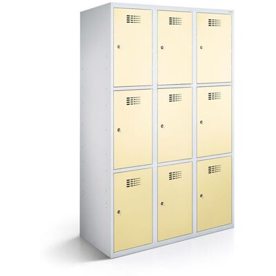 rotstahl Fächerschrank 9 Fächer mit lichtgrauem Korpus; 120x50x180 cm (BxTxH); elfenbein rotstahl Fächerschrank 9 Fächer mit lichtgrauem Korpus; 120x50x180 cm (BxTxH); elfenbein