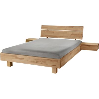 TPT Massivholzbett 'Dolle' mit Holzfüßen und Kopfteil, 140 x 200, Kernbuche; 145x220x92 cm (BxLxH); natur TPT Massivholzbett 'Dolle' mit Holzfüßen und Kopfteil, 140 x 200, Kernbuche; 145x220x92 cm (BxLxH); natur
