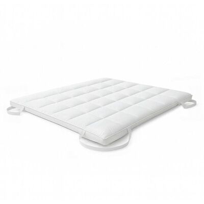 The White Stone Topper 500, Memory Foam 9 Zonen, mit Eckgummis; 160-160x200-200 cm (BxL); weiß The White Stone Topper 500, Memory Foam 9 Zonen, mit Eckgummis; 160-160x200-200 cm (BxL); weiß