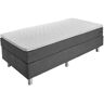 ERWIN M. Boxspringbett Basic Möbelstoff, ohne Rückenteil; 90x200x63 cm (BxLxH); anthrazit; H3-fest