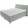 ERWIN M. Boxspringbett Premium Möbelstoff, Rückenteil glatt; 180x200x69 cm (BxLxH); grau; H3-fest