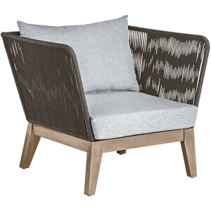 VEGA Outdoor Lounge Sessel Ventura; 82x78x72 cm (BxTxH); Sitz hellgrau, Gestell braun VEGA Outdoor Lounge Sessel Ventura; 82x78x72 cm (BxTxH); Sitz hellgrau, Gestell braun