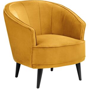 Vega Garbo Sessel - Samt, Gold, Schwarz Gestell Vega Garbo Sessel - Samt, Gold, Schwarz Gestell