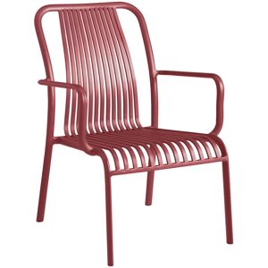 VEGA Outdoor Loungesessel Bevera; 50x60x83.5 cm (BxTxH); rot; 2 Stück / Pack VEGA Outdoor Loungesessel Bevera; 50x60x83.5 cm (BxTxH); rot; 2 Stück / Pack