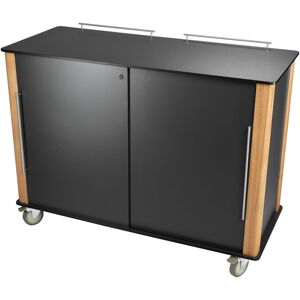 VEGA Outdoor-Servicestation Barugo; 145x60x90 cm (BxTxH); anthrazit/teak, Griff silber VEGA Outdoor-Servicestation Barugo; 145x60x90 cm (BxTxH); anthrazit/teak, Griff silber