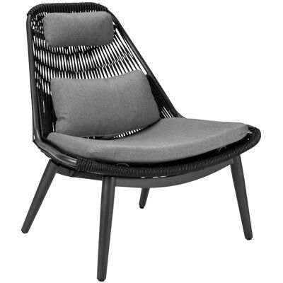 VEGA Outdoor-Lounger Ondaro; 93x85x99.5 cm (BxTxH); Sitz anthrazit, Gestell anthrazit VEGA Outdoor-Lounger Ondaro; 93x85x99.5 cm (BxTxH); Sitz anthrazit, Gestell anthrazit