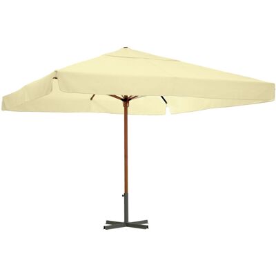VEGA Gastro Sonnenschirm Esparto Gestell holzoptik; 350x350x370 cm (LxBxH); ecru; quadratisch VEGA Gastro Sonnenschirm Esparto Gestell holzoptik; 350x350x370 cm (LxBxH); ecru; quadratisch