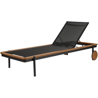 VEGA Sonnenliege Rivan; 202x72x33 cm (LxBxH); Sitz anthrazit, Gestell teak VEGA Sonnenliege Rivan; 202x72x33 cm (LxBxH); Sitz anthrazit, Gestell teak